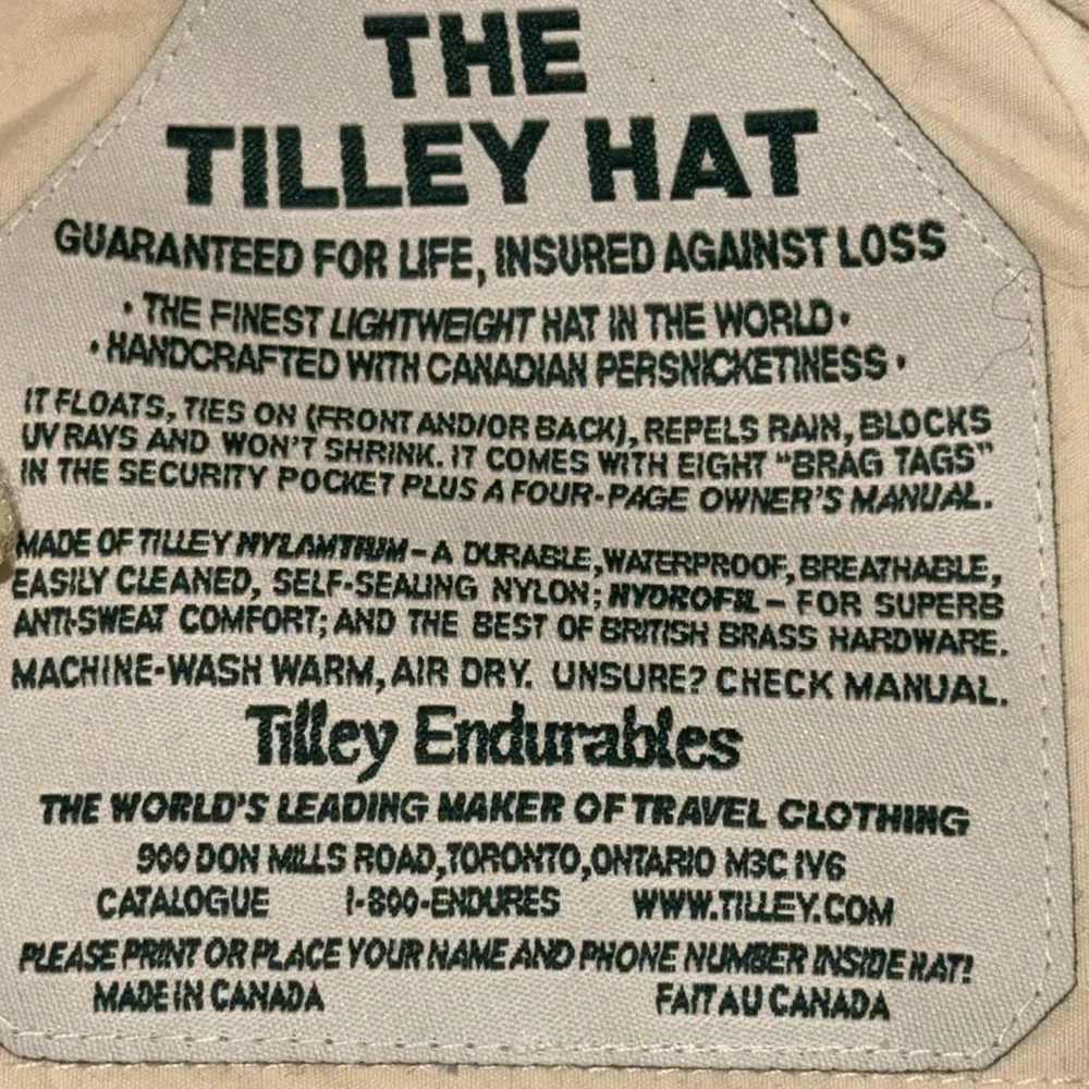 Tilley The Wanderer Hat Size 7 1/4 - Picture 6 of 7